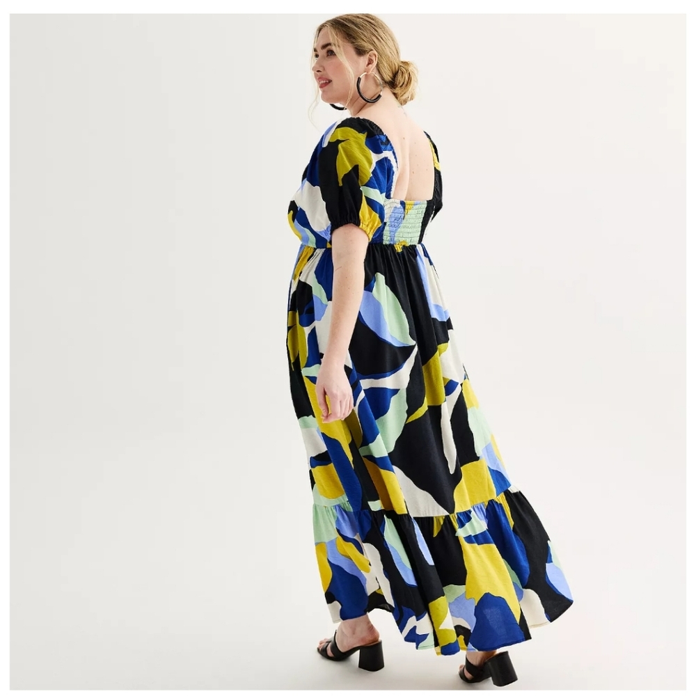 Nine West Multicolor Abstract Print Dress - Picture 6 of 13